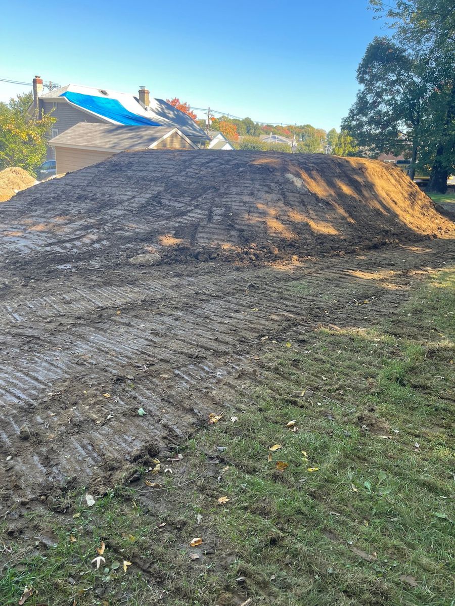 Cleared and graded land on the Randolph development site